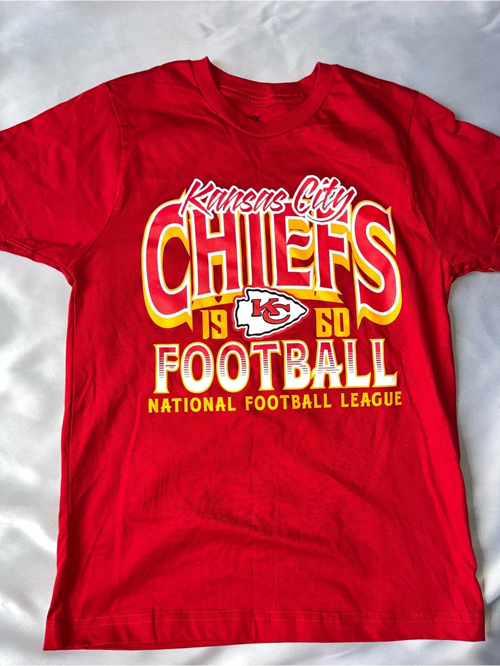 NFL Team Apparel Boys' Kansas City Chiefs Short Sleeve Oversized Graphic T-Shirt